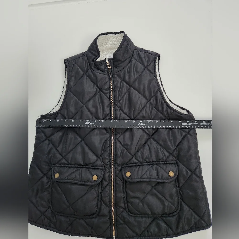 Mud Pie‎ Duncan Black Sherpa Vest / Size L